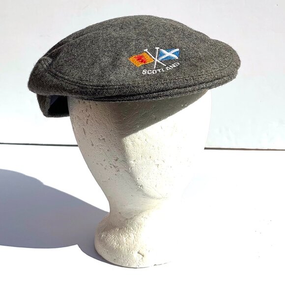 Vintage Glen Appin of Scotland Classic Gray Wool Newsboy Flat Cap Men’s XL - Picture 1 of 8